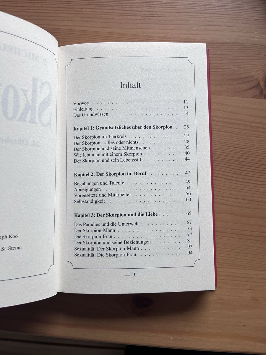 Libri: Skorpion Sternzeichen Buch – Usato da Fehraltorf venduto da spearman 1