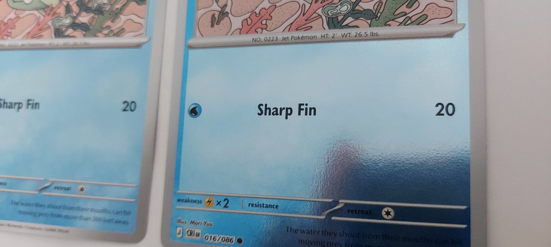 Pokémon Carte collezionabili: Remoraid normal & reverse CRI 016 Pokemon Karten englisch – Nuovo (secondo la descrizione) da Meilen venduto da joe_jp89 1