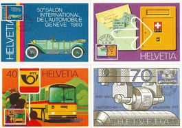 Maximumkarte 8 Stück  HELVETIA Serie 1980