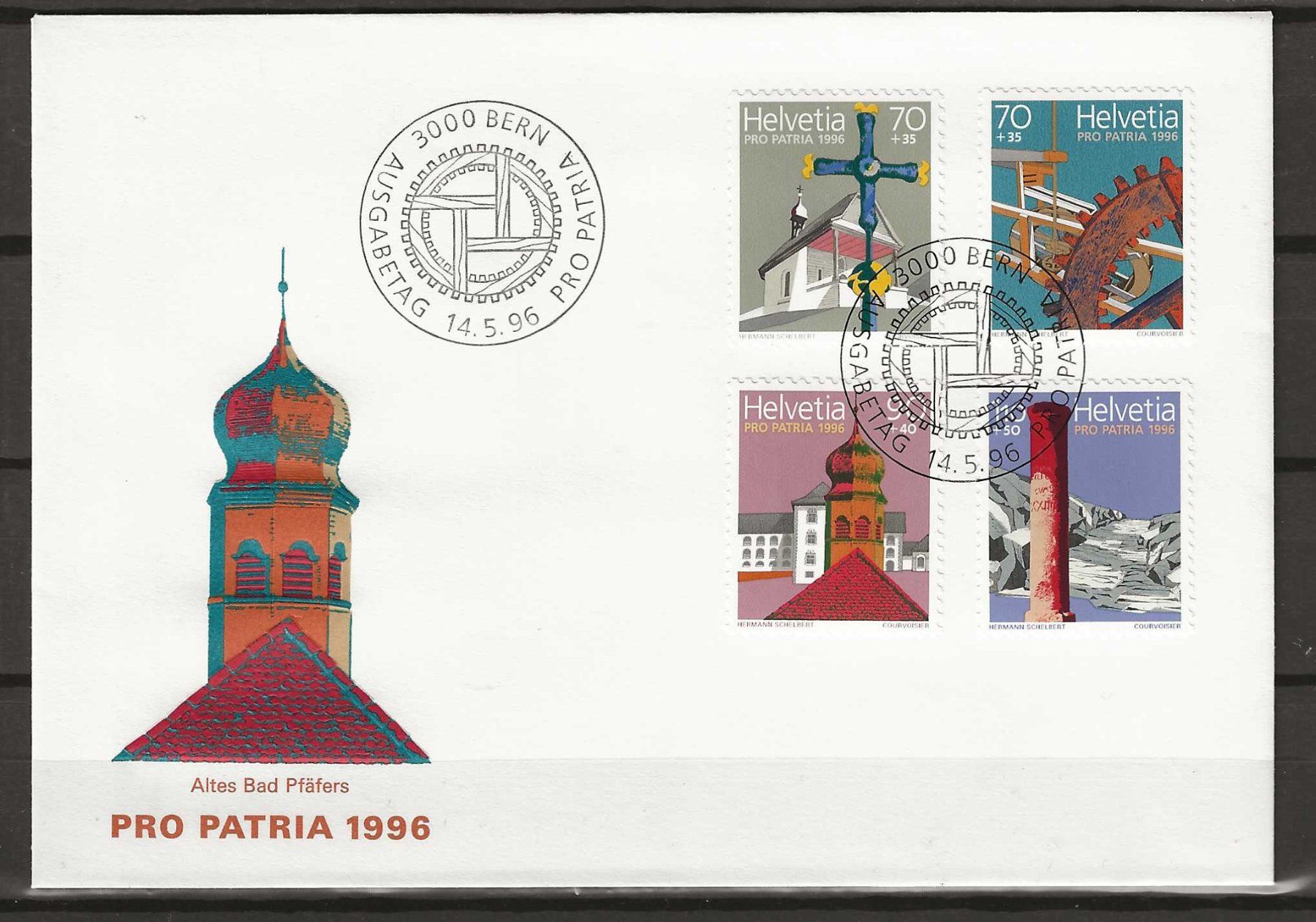 Tutti i francobolli: FP1996 - FDC  Pro Patria 1996 – Usato da Trélex venduto da Phil_Albert