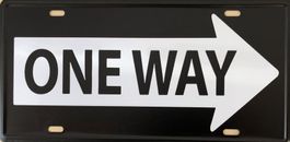 Blechschild One Way 15 x 30 rechts Einbahn Strassensignal