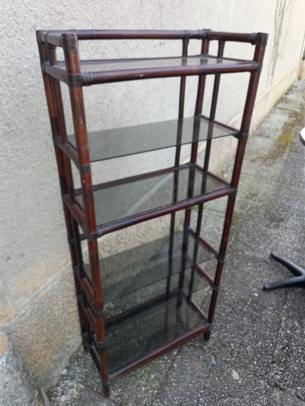 Scaffali: Etagère bois, rotin et verre – Usato da Noiraigue venduto da pel_ny7d