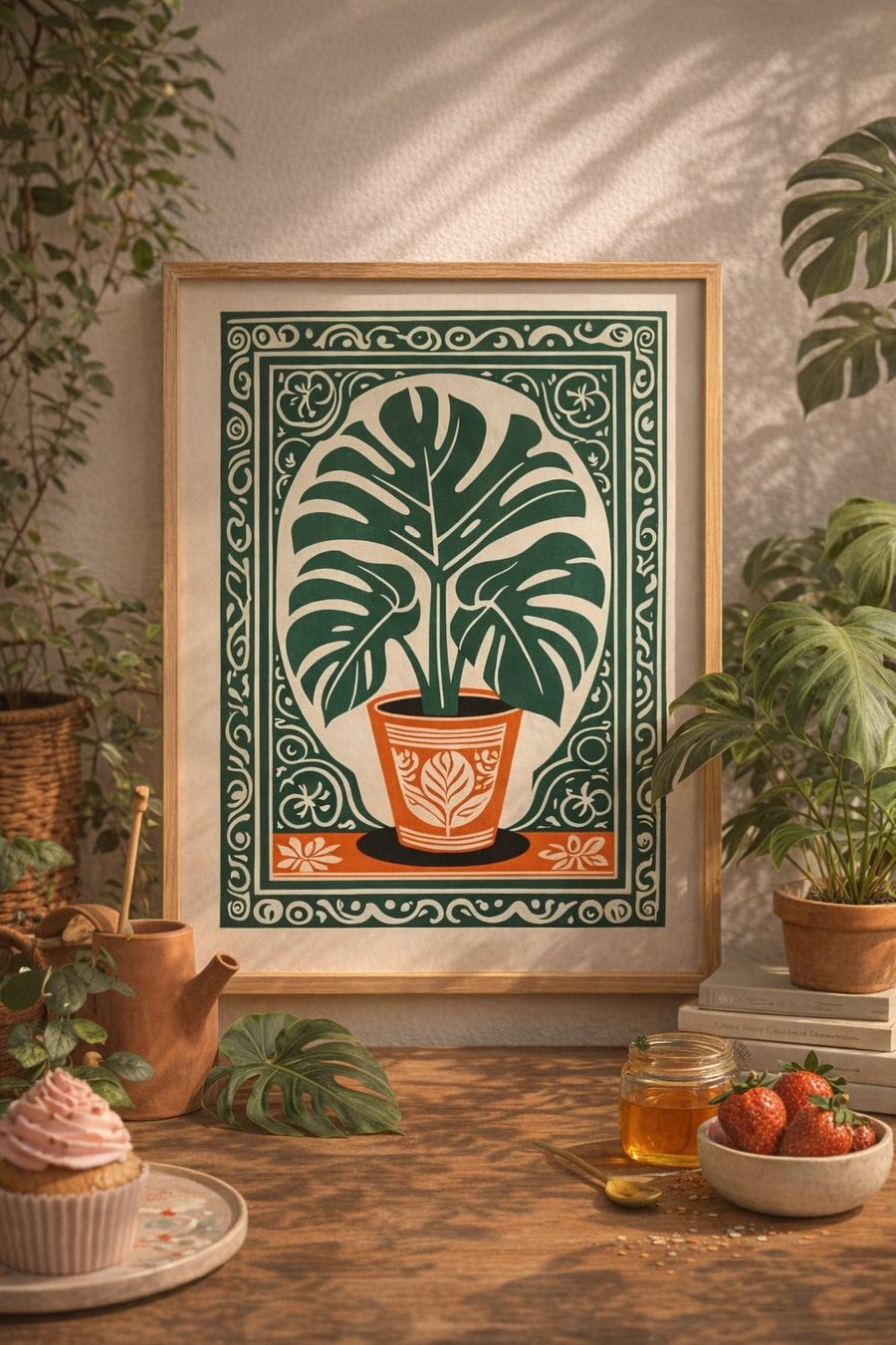 Poster & Bilder: Poster affiche Impression Tropicale Bohème Vintage rétro – Neu und originalverpackt aus Meyrin von Nostalgica 2