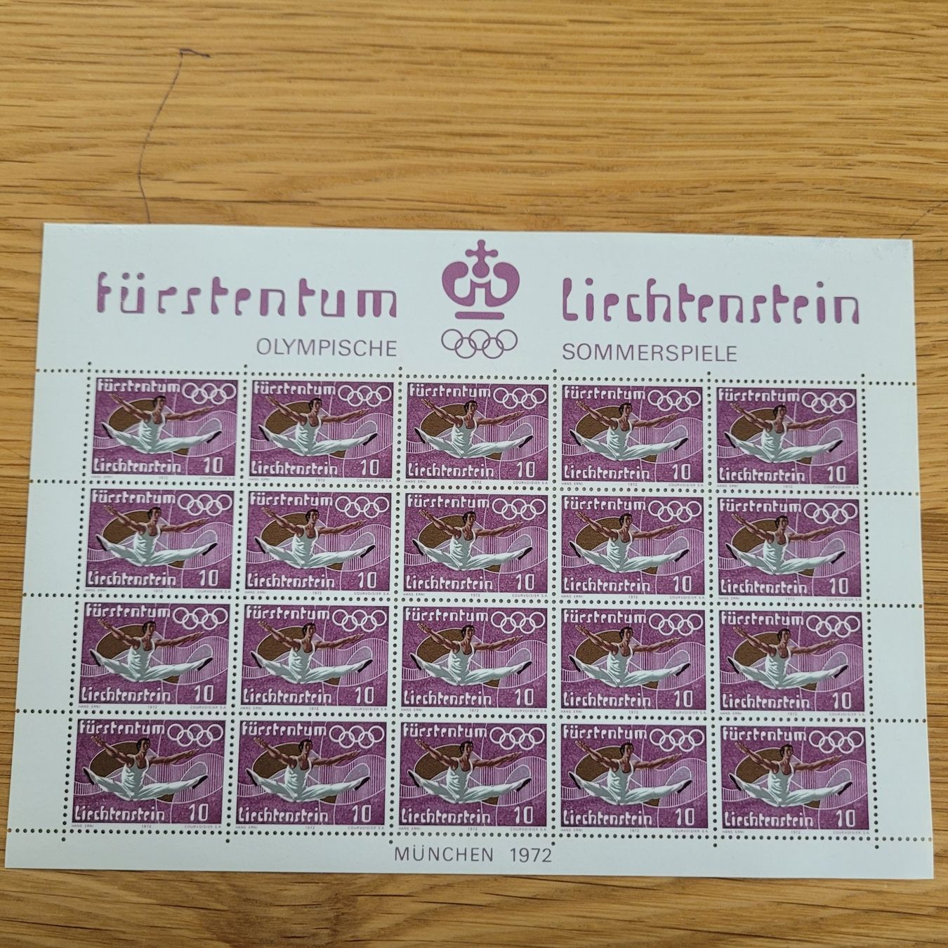 Tutti i francobolli: Kleinbogen Liechtenstein 1972 – Usato da Biel/Bienne venduto da Destockweb