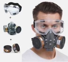 Atemschutz maske Staubmaske Lackiermaske + Schutzbrillen