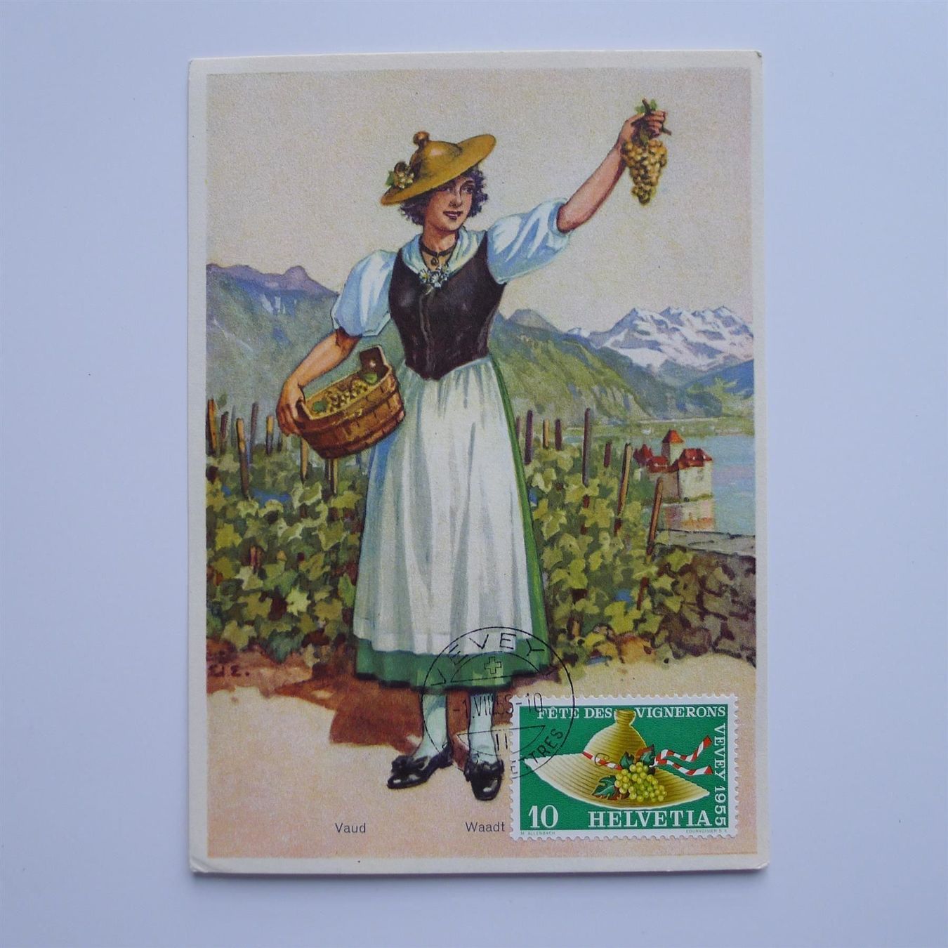 Alle Briefmarken: Nr. 321 Maximumkarte, Winzerfest Vevey – Gebraucht aus Ebikon von SilvioFreund