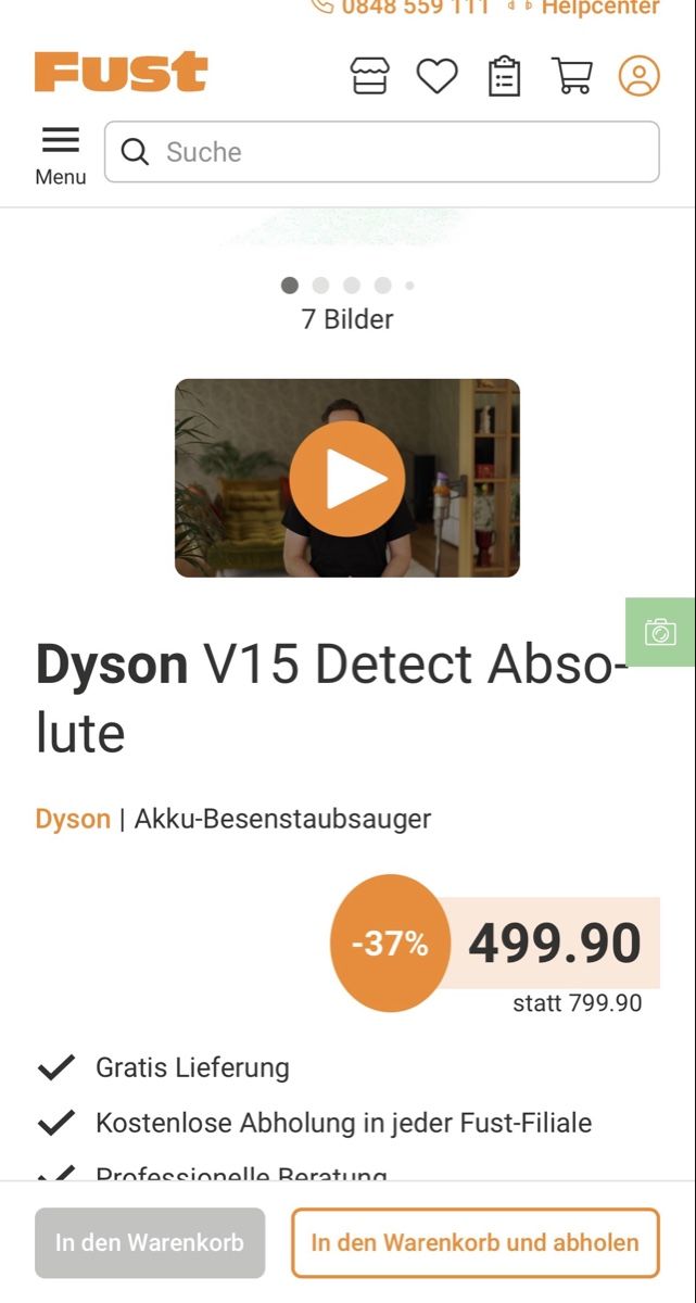 Dyson Aspirapolveri & Accessori: DysonV15 Detect Absolute – Nuovo e nell'imballaggio originale da Schlieren venduto da Seonay 6