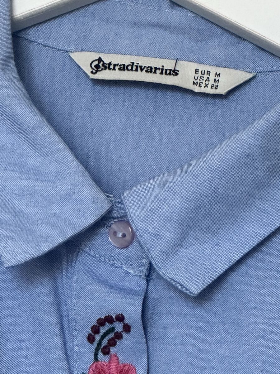 Stradivarius Blusen: Stradivarius Bluse Hellblau mit Blumenstickerei Gr. M. – Neu (gemäss Beschreibung) aus Zürich von ber_78xz 6