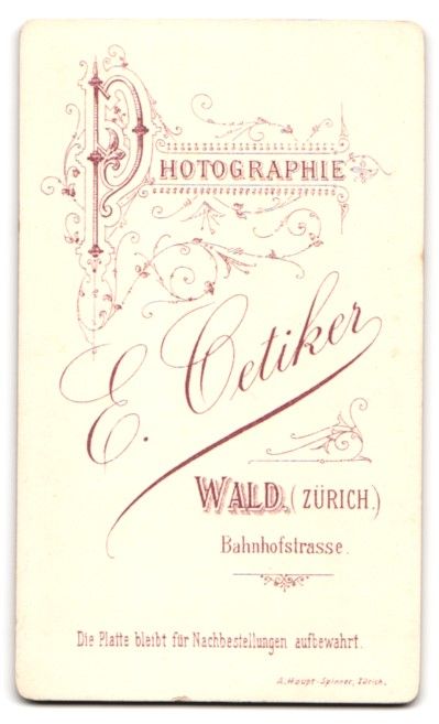 Fotografie & Manifesti: Fotografie E Oetiker, Wald, Bahnhofstras – Usato da Berlin venduto da bartko-reher 1
