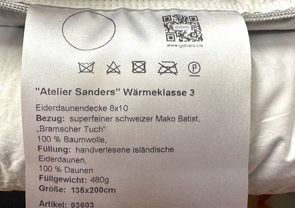 Decken: Eiderdaunendecke vom Atelier mit Schweizer Mako Batist – Gebraucht aus Landschlacht von Thrimmy 4