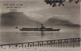 Lac Léman - Bateau à vapeur - " LA SUISSE "