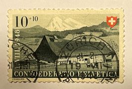 Confederatio Helvetica, 1948 Landschaftsbilder Briefmarke