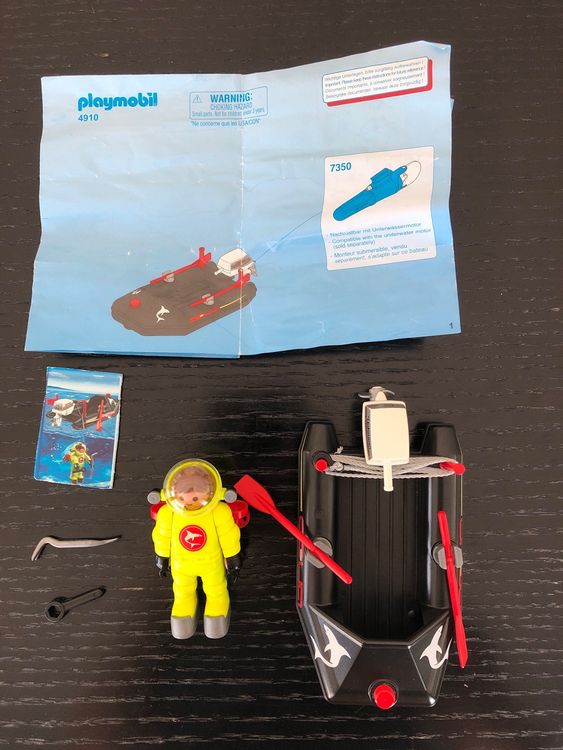 Mode d'emploi Playmobil set 4910 Waterworld Bateau pneumatique avec Mode d'emploi Playmobil set 4910 Waterworld Bateau pneumatique avec