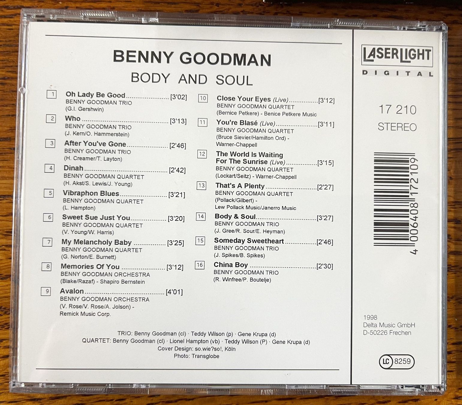 CDs: Benny Goodman: Body and Soul 2CD – Gebraucht aus Oftringen von Vucki 1