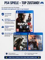 PS4 Spiele Mafia III, Watch Dogs, Battlefield 1 3er Set