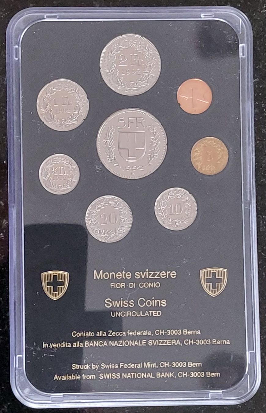 Tutti le monete: Münzsatz Schweiz 1992 stgl. – Nuovo (secondo la descrizione) da Arch venduto da coinsandmore