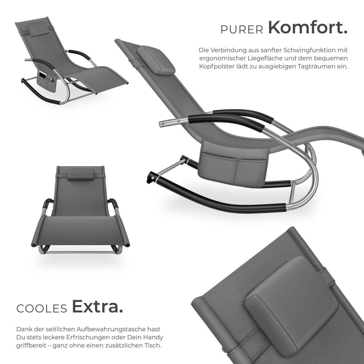 Sedie a sdraio: Gartenliege ergonomisch mit Schwingfunktion ROVELLA – Nuovo e nell'imballaggio originale da Lachen SZ venduto da sw3zzy 6