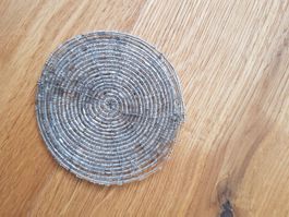 Glasuntersetzer silber 6 Stk.