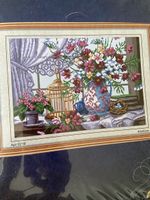 Kit broderie point de croix "Fleurs" neuf 💐🧵