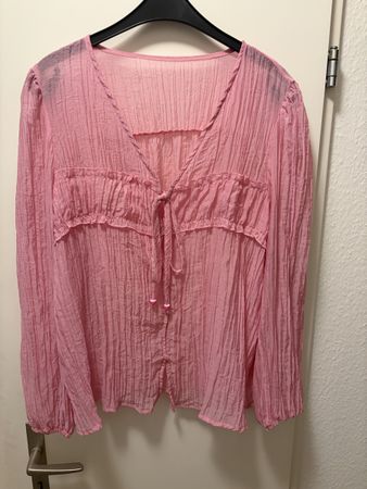 Boho Bluse rosa leicht transparent 