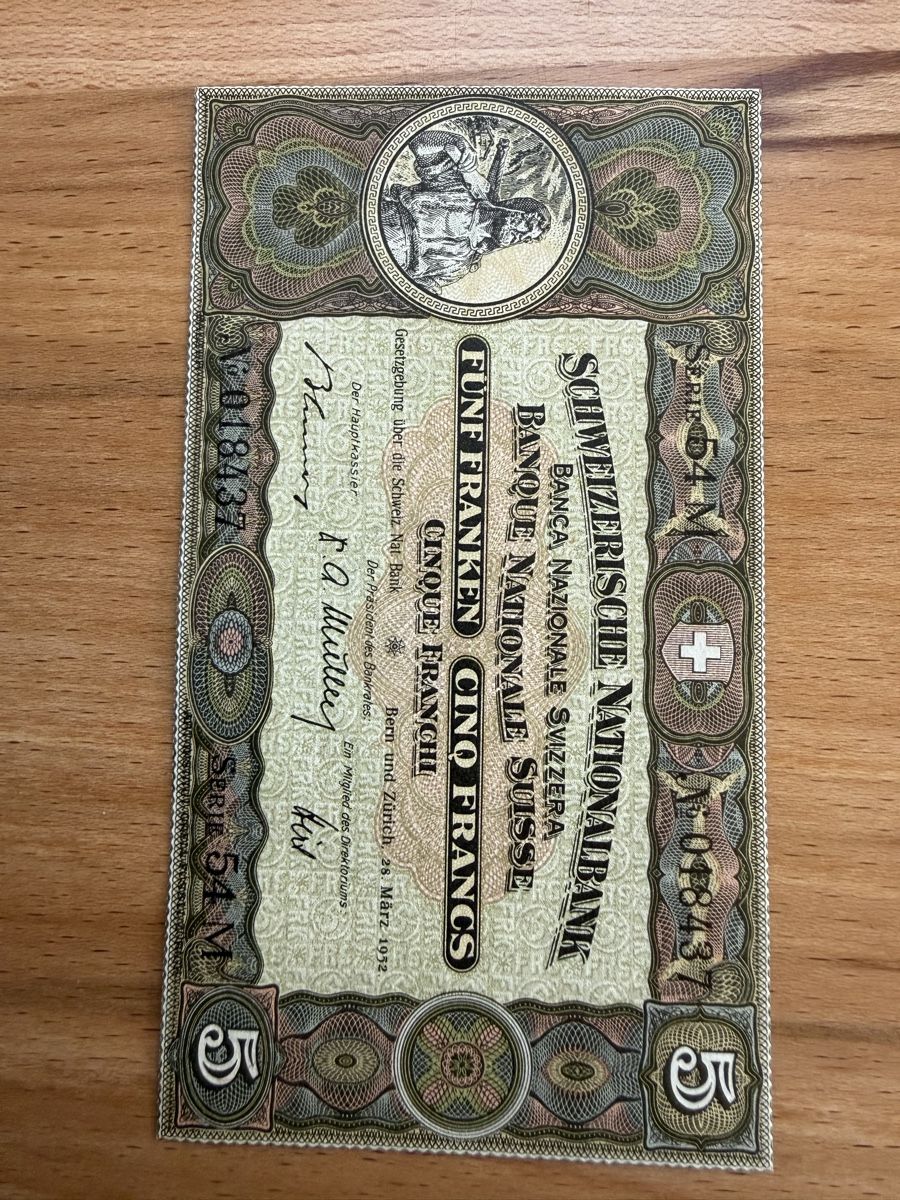 Banconote: Schweizer 5 Franken Banknote – Usato da Grenchen venduto da Bastet007 6