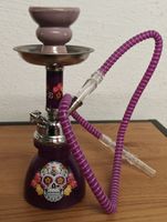 Shisha / Wasserpfeife Lila Totenkopf Design, Top Zustand!