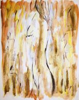 Acryl auf Papier: Hiding girl I