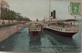 GENÈVE - L'Embarcadère, quai des Bergues - Bateaux - 1908
