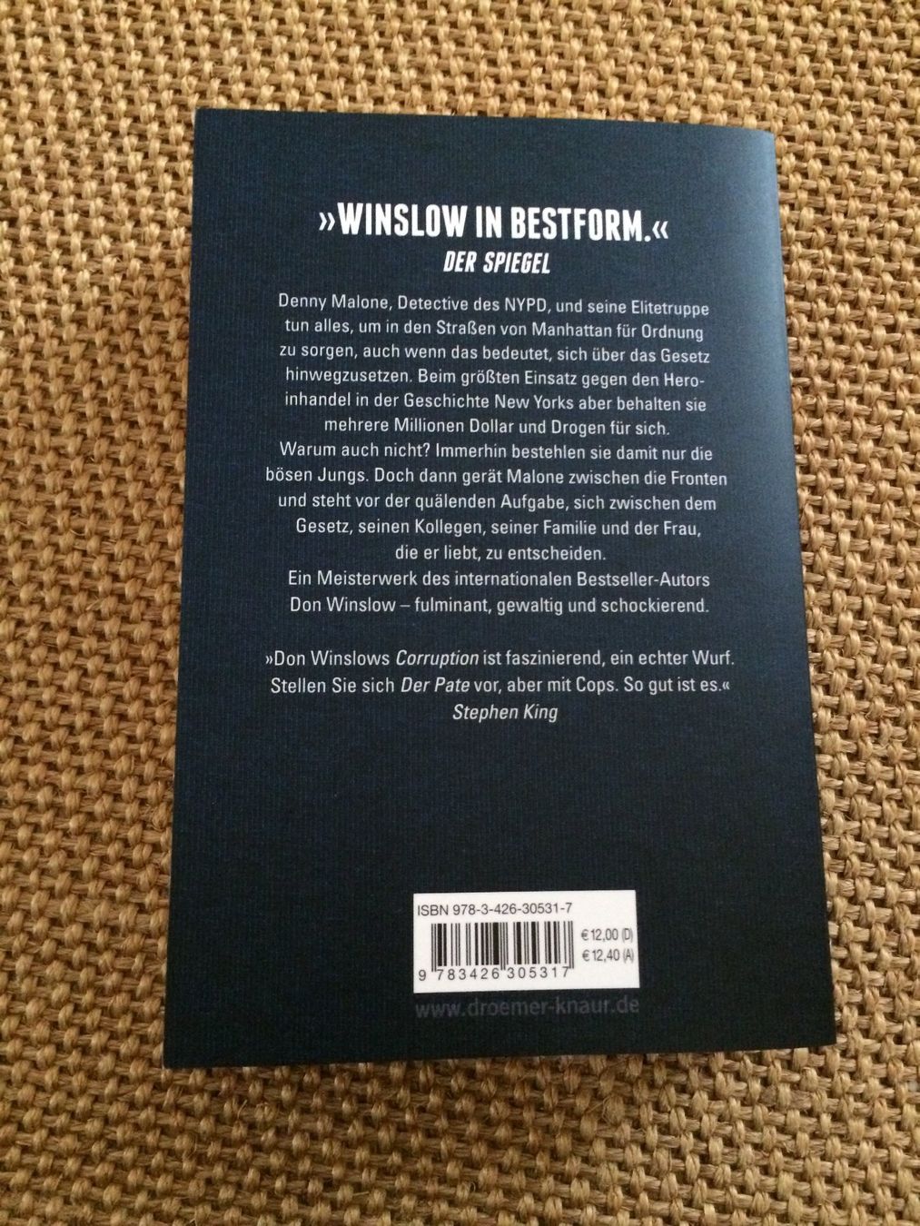 Bücher: Don Winslow - CORRUPTION, Thriller – Neu (gemäss Beschreibung) aus Buchs AG von ReaNaTsch 1
