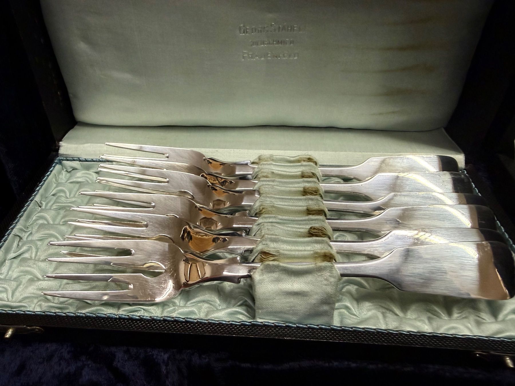 Set di posate: Antikes Silber Fischbesteck Kochberg – Usato da Glattbrugg venduto da Xena2014 4