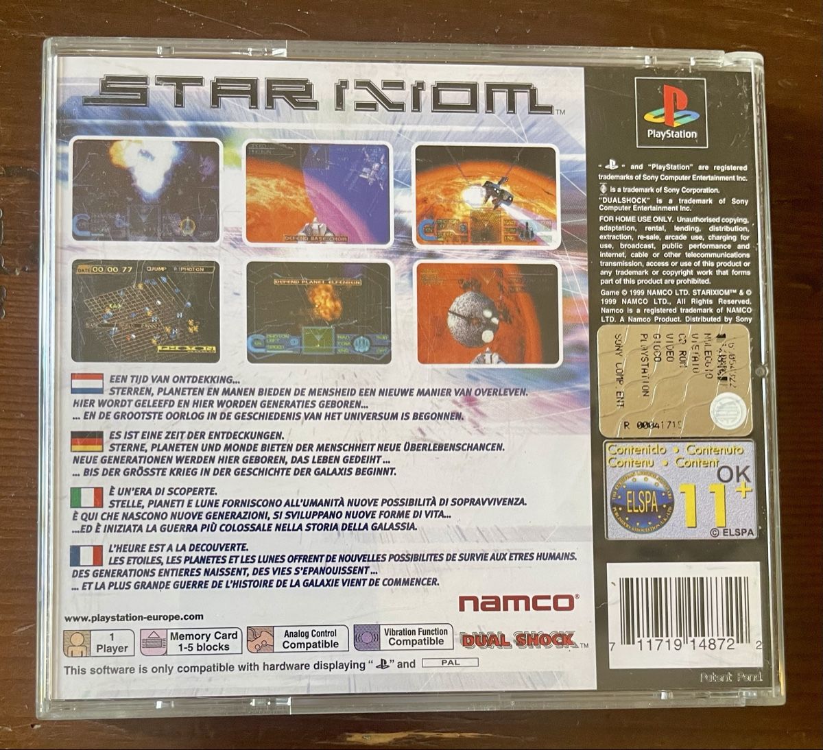 Namco Giochi: PS1 Star Ixiom CIB PAL EU Multilingua grade disk 9 – Nuovo (secondo la descrizione) da Gordola venduto da Vintage-Toys 1