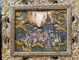 Mythologische Szene aus Bali-Hinduismus ca. 1988