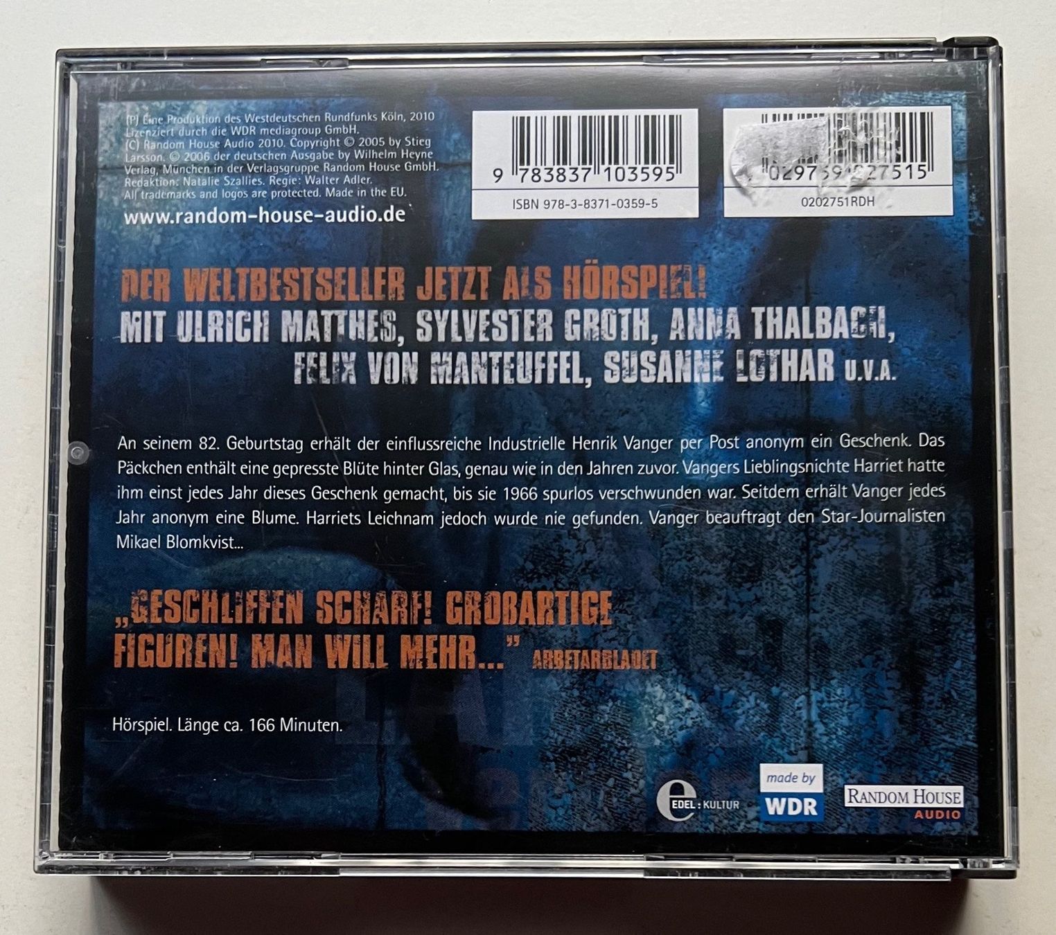 Audiolibri: Stieg Larsson / Verblendung (3 CDs) – Usato da Näfels venduto da rottabi 1