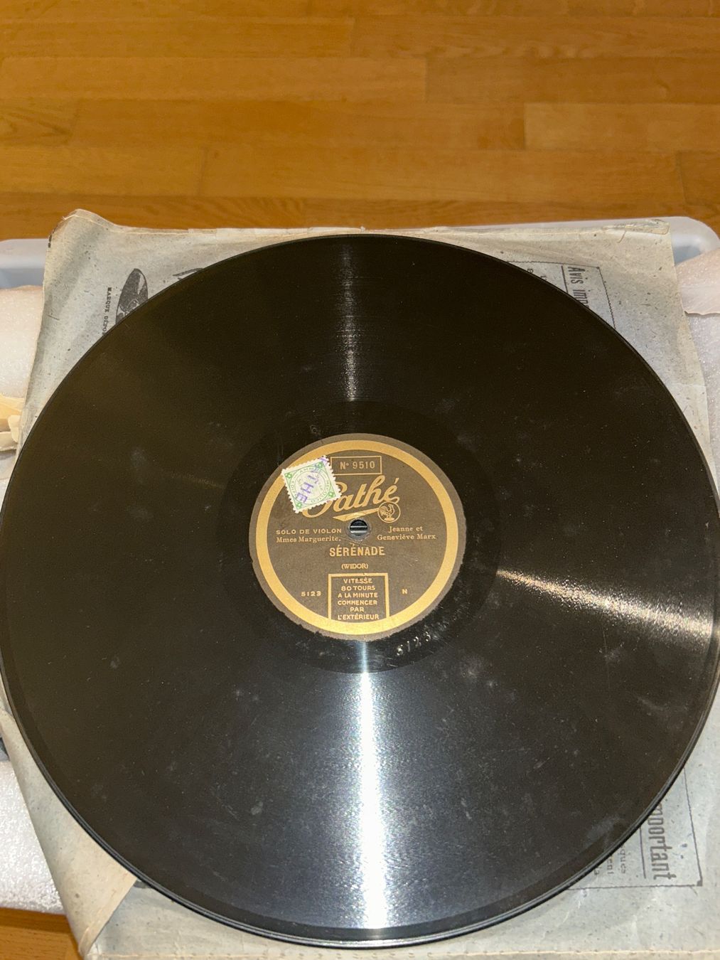 Dischi in vinile: Pathé Tiefenschrift Schellackplatte Schwester Marx – Usato da Biel/Bienne venduto da NitnelavV 3