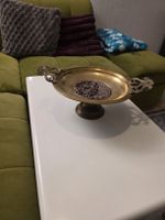 Antike Messingschale mit Kupferfigur - Rarität