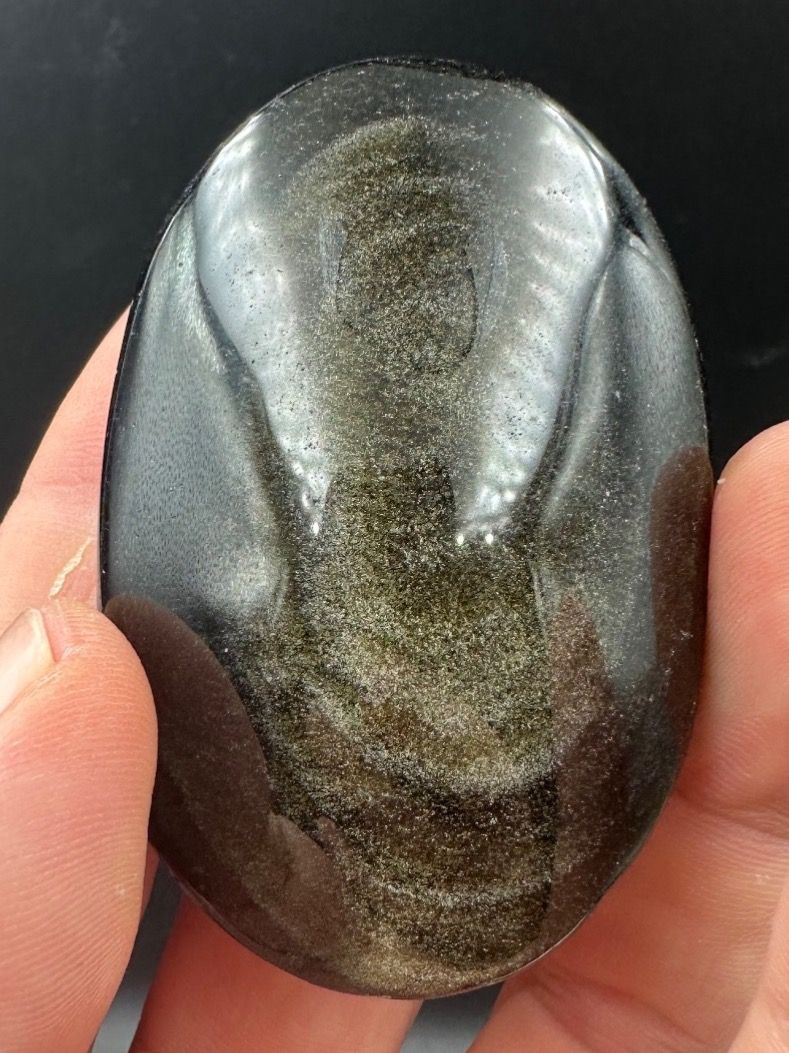 Minerali & Pietre curative: Gold Obsidian Handschmeichler Heilstein – Nuovo e nell'imballaggio originale da Männedorf venduto da Handschmeichler 1