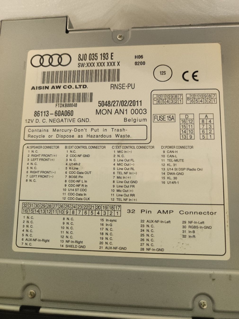 Tutti pezzi di ricambio auto: Audi Navigation plus RNS-E Plus Einheit inkl. MMI – Usato da Winterthur venduto da ClaudioZh 1