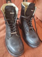 Grauschwarze Stiefeletten (Diesel), Gr.35, passen Rick Owens
