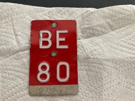 Velonummer Velo Nummer BE 80