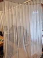 Vorhang transparent weiss mit Faltenband guter Zustand