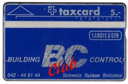 Landis & Gyr, BUILDING CONTROL - seltene Firmen Taxcard