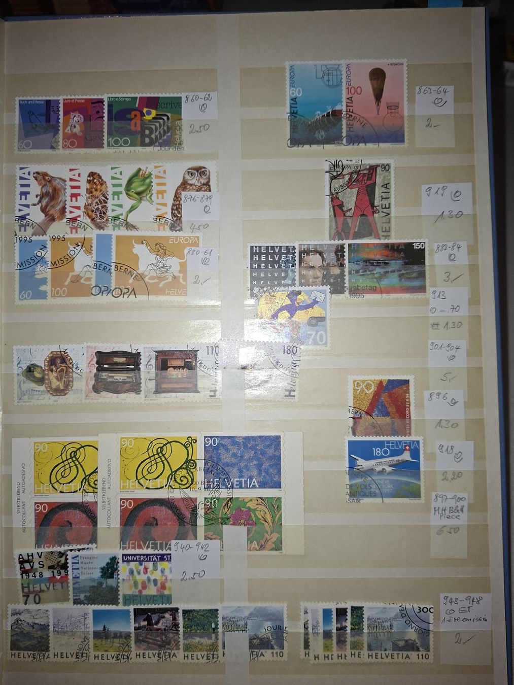 Tous les timbres: Werbemarken / 4 er Blocks / Schweiz  – D'occasion à Balgach par SIMEON27 1