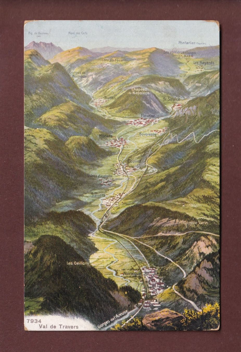 Ansichtskarten: VAL DE TRAVERS – Gebraucht aus Pully von nicecards