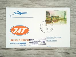 TR77 Enveloppe + Timbre Jugoslavija 1969 Theme Aviation