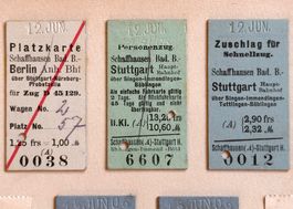 7 Billette, Tickets, Dokus 12.6.1906 Schaffhausen - Berlin