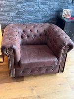Chesterfield Clubsessel – Vintage-Look in Braun