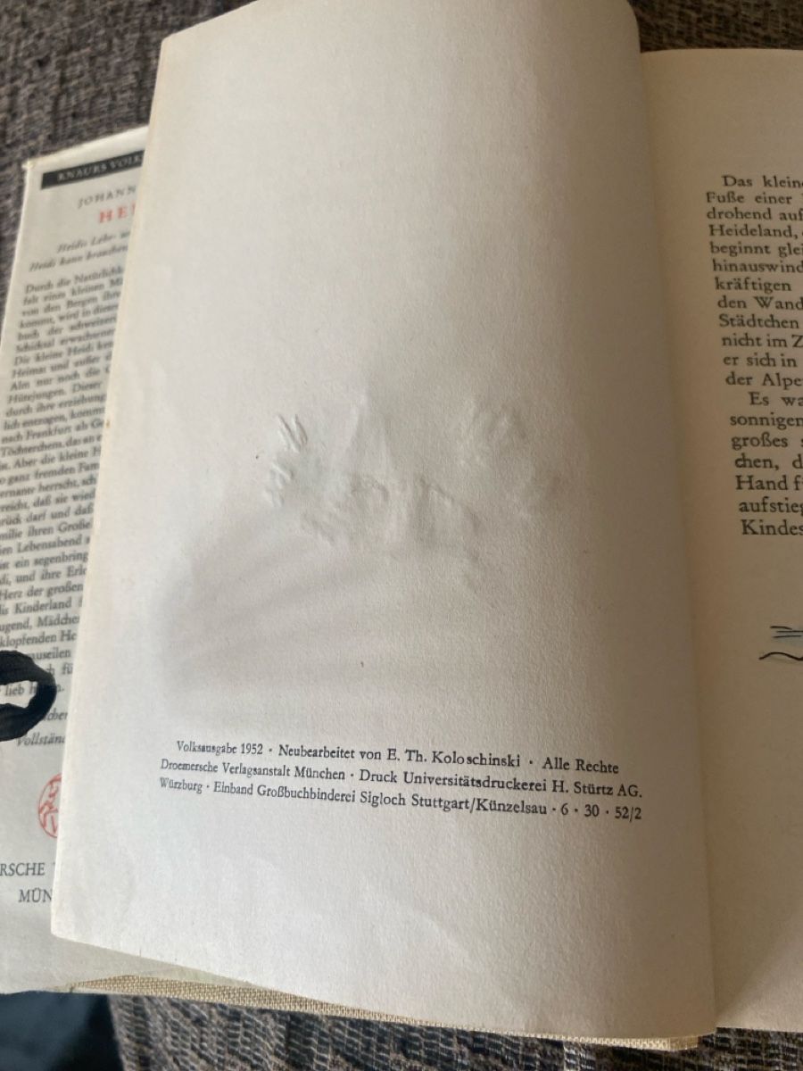 Libri: Heidi Buch 1952 erschienen  – Usato da St.Stephan venduto da Maze78 3