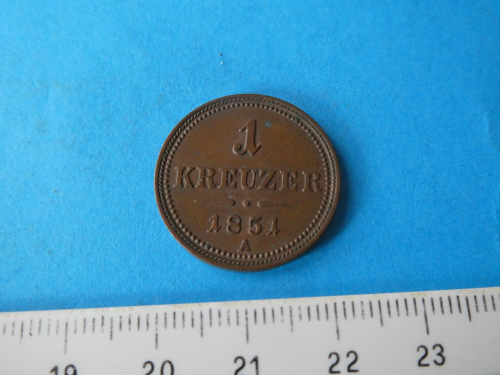 Austria 1/4 - 1/2 - 1 Kreuzer 1851 A & E | Katz Auction