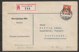 1941 : Brief mit Helvetia Nr. 140y : KP 350.--