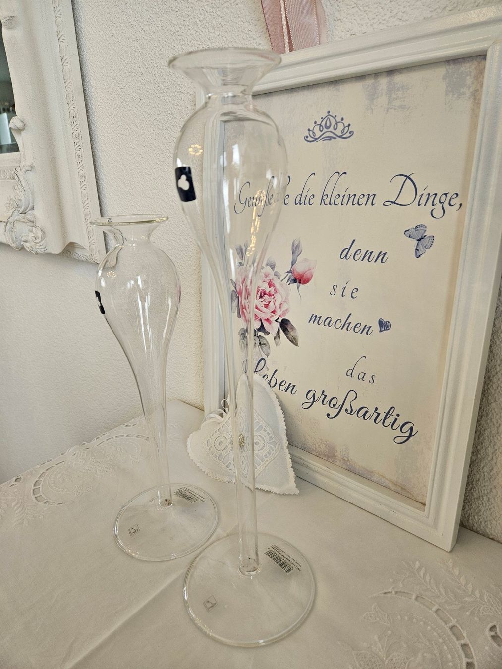 Portacandele: 2 Kerzenständer von Leonardo Glas 28 + 36 cm – Usato da Gossau ZH venduto da Goes05 1